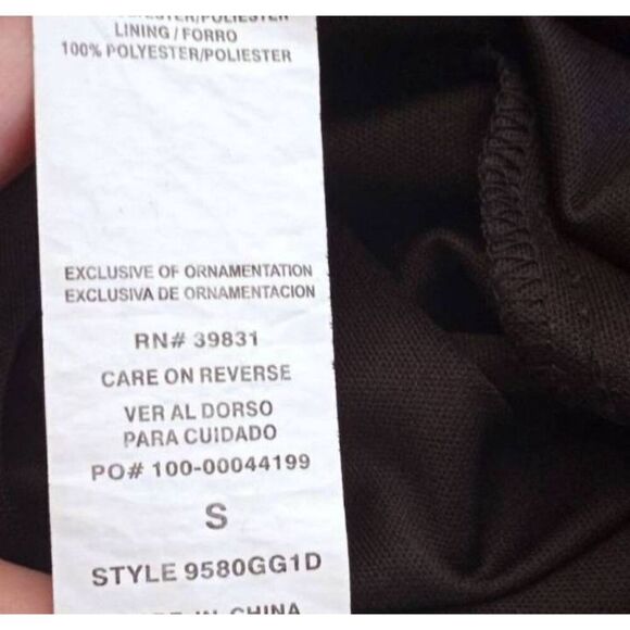 SEQUIN HEARTS BLACK BELL SLEEVE DRESS SZ.S EUC. - Picture 7 of 8